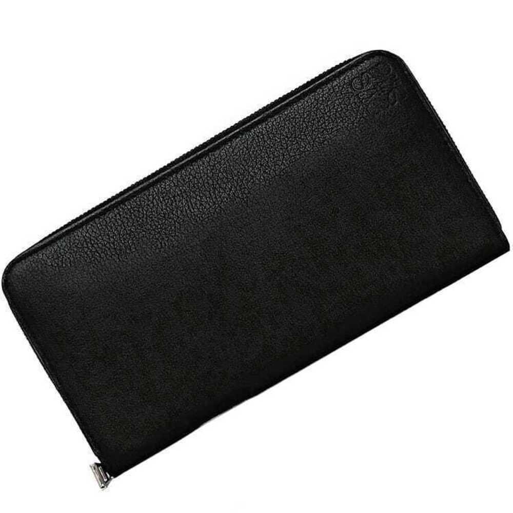 Loewe Round Zipper Long Wallet Anagram Leather Plenty Of Card Pockets Black